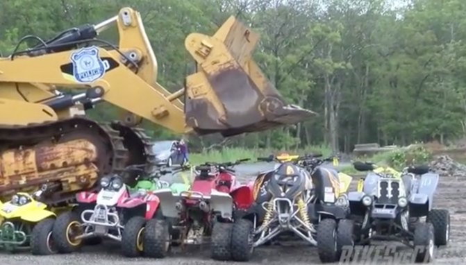 should city agencies crush impounded atvs video