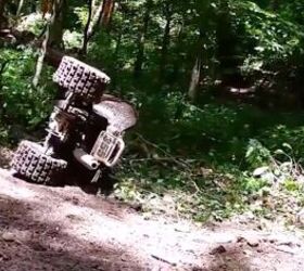apparently this guy was determined to destroy his quad on this hill climb video
