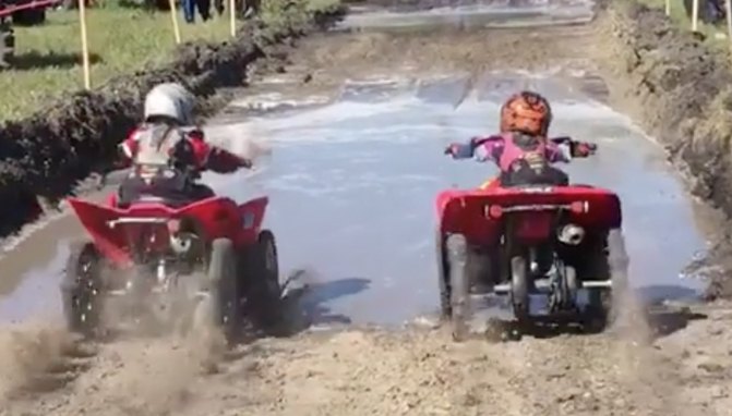 youth mud racers going for it video