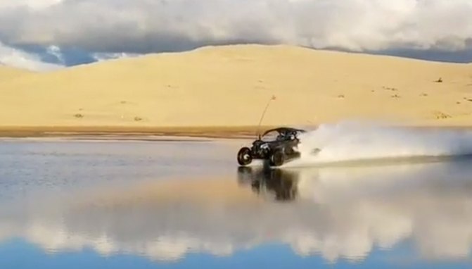 watch this can am maverick x3 walk on water video