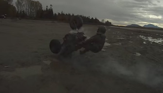 riding a three wheeler is kind of like riding a mechanical bull video