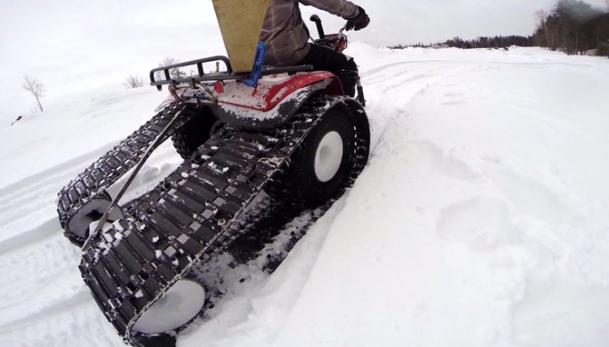 check out this awesome honda atc200 snow track setup video