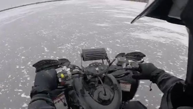 would you trust a frozen lake enough to ride your atv on it video