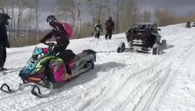 utvs and deep snow don t mix video