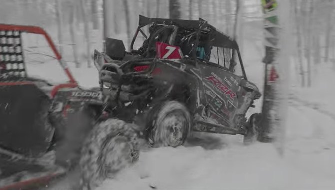 6 inches of snow is definitely not the norm in cross country racing video