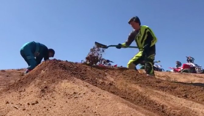 125 feet off of a hand shoveled jump is just plain nuts video