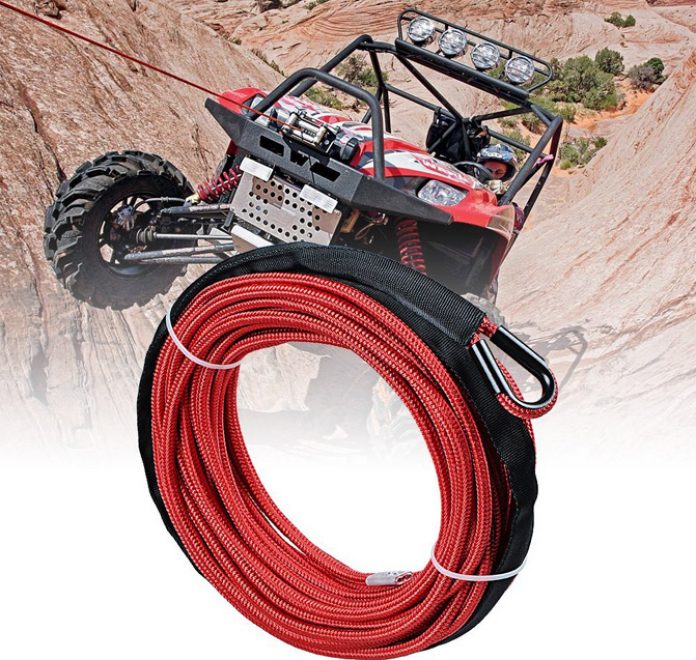 five cheap rock crawling accessories for your utv, Synthetic Winch Rope