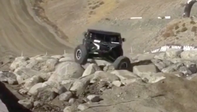 somehow he still manages to drive this utv across the finish line video