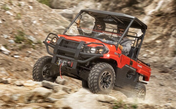 2019 atv com utility utv of the year, Kawasaki Mule Pro MX LE Action