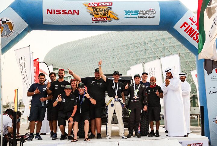 can am s currie wins utv class at abu dhabi desert challenge, Casey Currie Podium