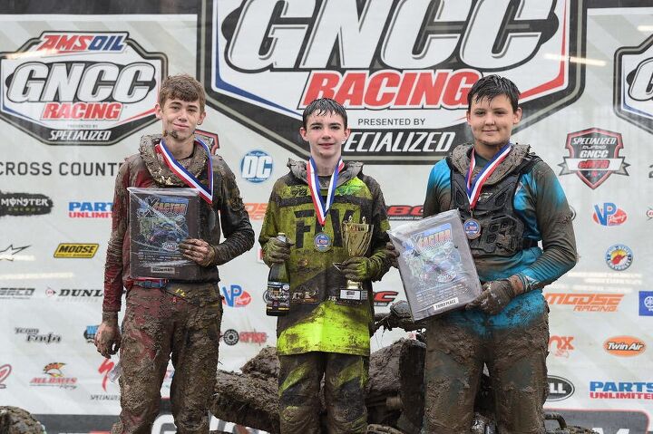 fowler earns win at yamaha racing x factor whitetails gncc, X Factor Whitetails GNCC Youth Podium