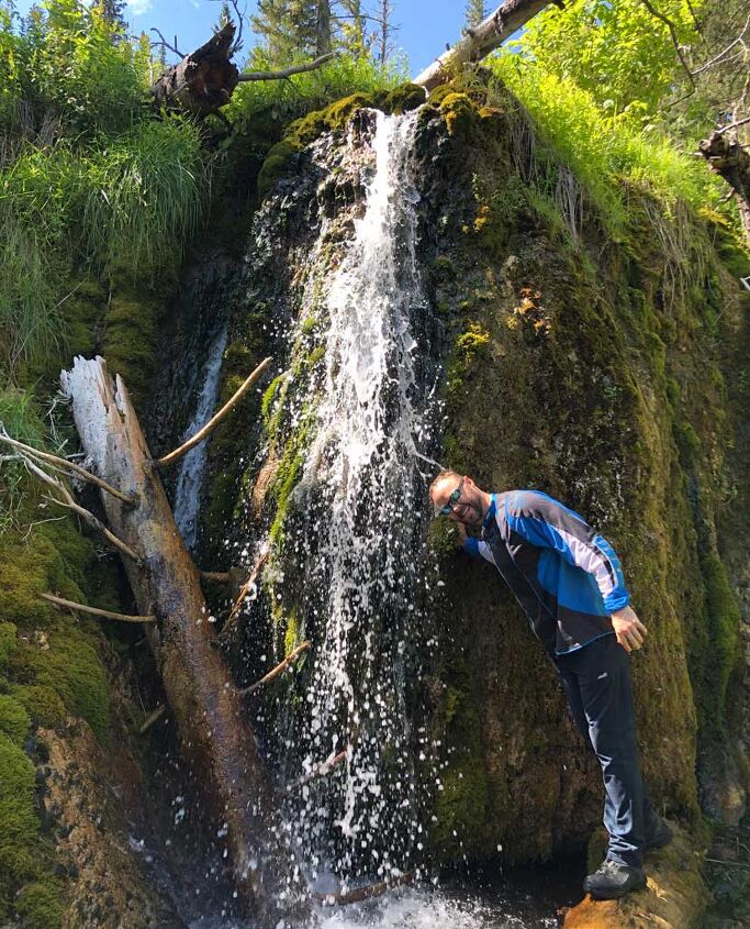 exploring south dakota s black hills in a yamaha wolverine video, Waterfall Shower