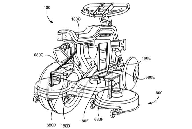 check out this black decker ttv patent, Black Decker TTV Mower