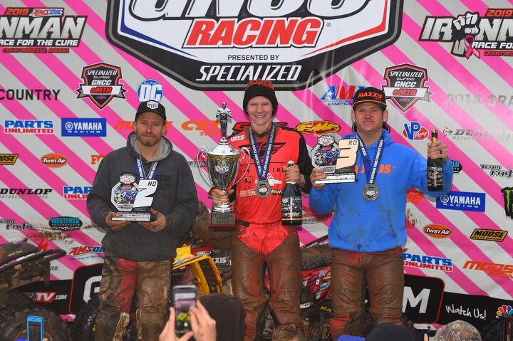 hunter hart earns first pro win at ironman gncc, Ironman GNCC Overall Podium