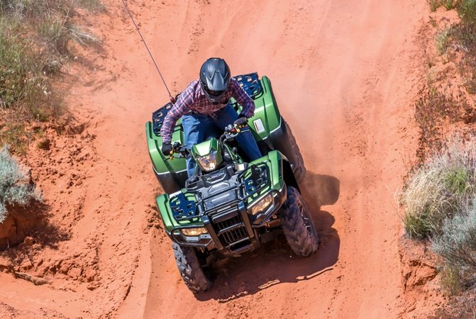 utility atv of the year atv com awards, 2020 Honda FourTrax Foreman Rubicon Overhead