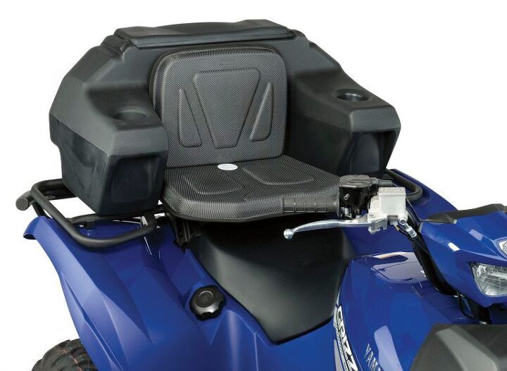 pack it up pack it in with moose utility division storage solutions, The Helmet Storage Rear Trunk from Moose Utility Division also features a comfortable backrest and seat cushion