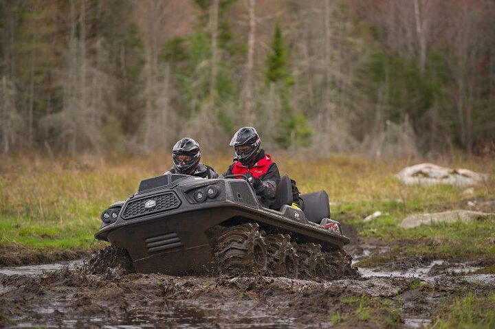 into the wild 5 extreme places you can go with argo, ARGO Aurora XTVs make quick work of swamps powered by dependable V twin 4 stroke EFI gas engines that are available in 33 or 40 horsepower outputs