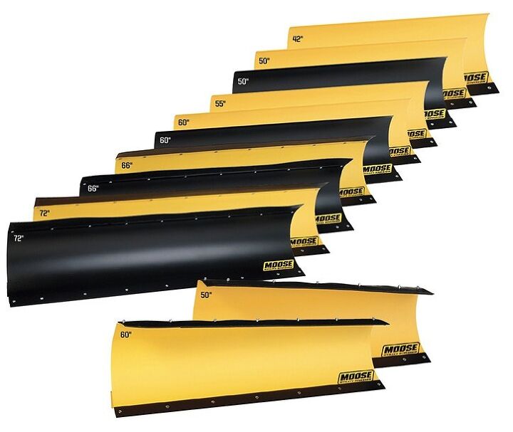 snow problem conquer winter with a snow plow from moose utility division, An array of blades are available to round out the Moose Utility Division snow plow line