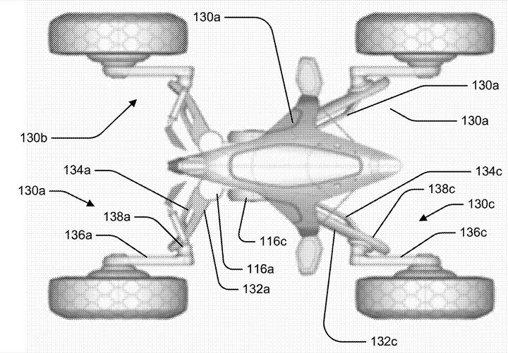 honda has patent for transforming atv, Honda Transforming ATV Detail