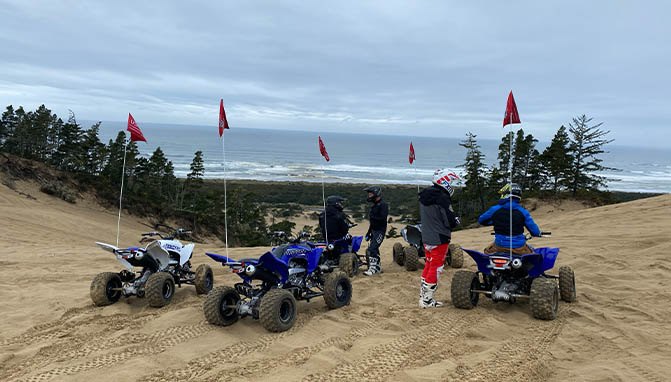 yamaha sport atv shootout yfz450r vs raptor 700r, yamaha sport atv intro winchester bay banshee hill