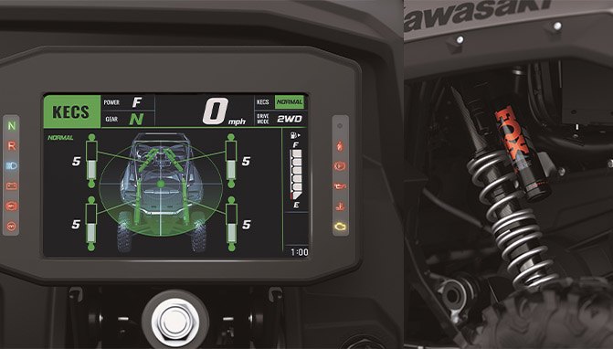 kawasaki s new teryx krx4 1000, Kawasaki Teryx KRX4 1000 FOX Live Valve Suspension shock and dash controller