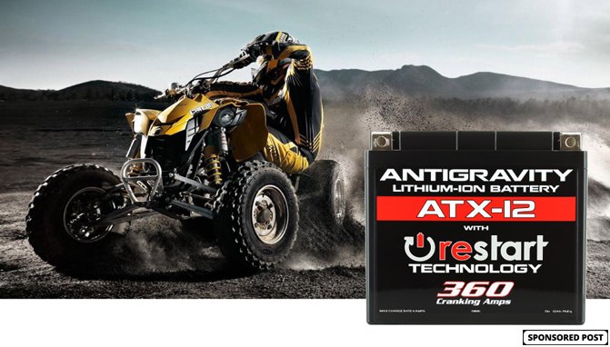 Antigravity's RE-START Lithium ATV Batteries Can Actually Jump-Start Themselves