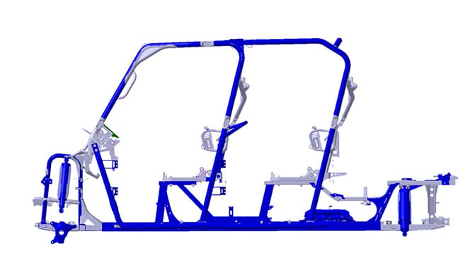 honda s pioneer 1000 6 deluxe crew the new king of crews, Honda Pioneer 1000 6 Deluxe Crew frame upgrades image