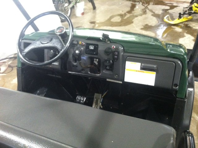 clean strong running kawasaki diesel mule 3010 trans w plow that was just freshly