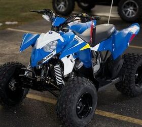 2013 Polaris® Outlaw® 90 Boardwalk Blue and White 