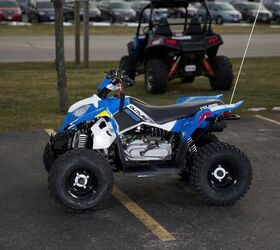 2013 polaris outlaw 90 boardwalk blue and white