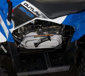 2013 polaris outlaw 90 boardwalk blue and white