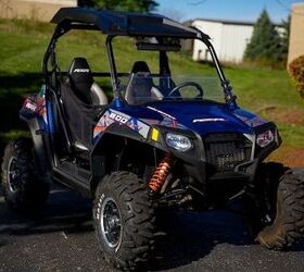 2013 Polaris® RZR® S 800 Blue Fire and Orange LE 