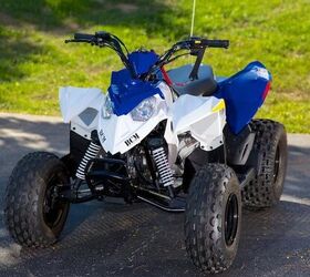 2013 Polaris® Outlaw® 90 Boardwalk Blue and White 