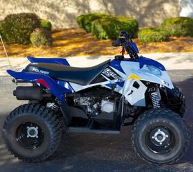 2013 polaris outlaw 90 boardwalk blue and white