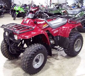 the kawasaki bayou 250 is the smallest work oriented all terrain vehicle atv