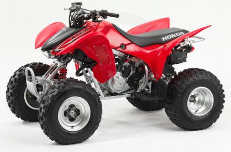 the trx300x is endowed with a 282cc honda sohc engine push button electric start