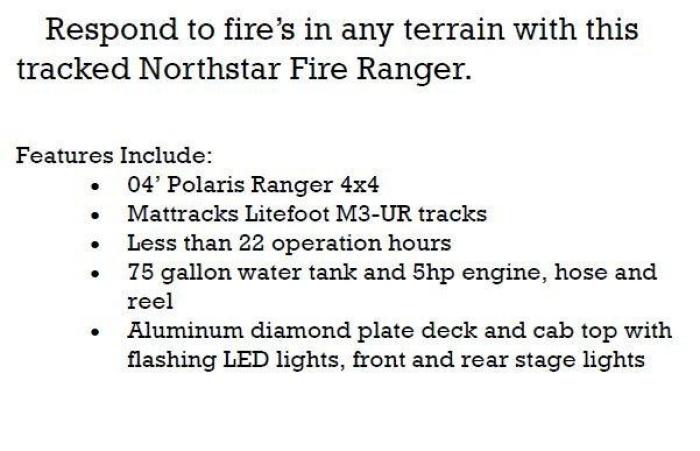 fire w mattracks 500 ranger 4x4 call for details ready to sell