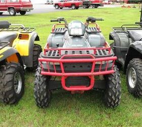 used sportsman 500ho 4wd atv front and rear racks and front brushguard