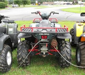 used sportsman 500ho 4wd atv front and rear racks and front brushguard