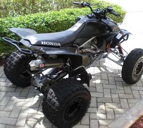 very clean trx 450r kickstart razr tires yoshimura exhaust very quick