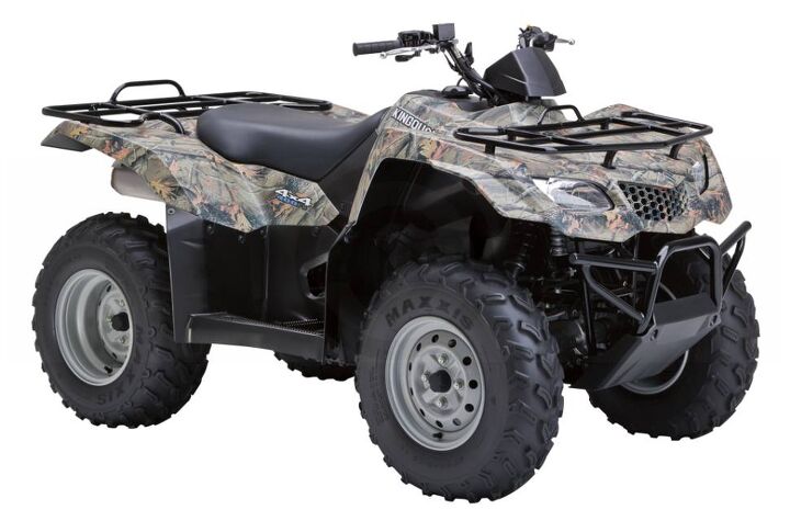 the kingquad 400fs 4x4 semi automatic has a five speed transmission with