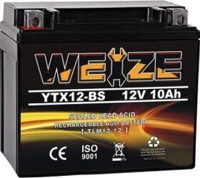 Weize YTX-12BS AGM Motorcycle Battery