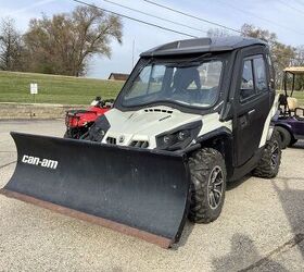 full cab can am plow that goes left to right in the cab winch radio super low