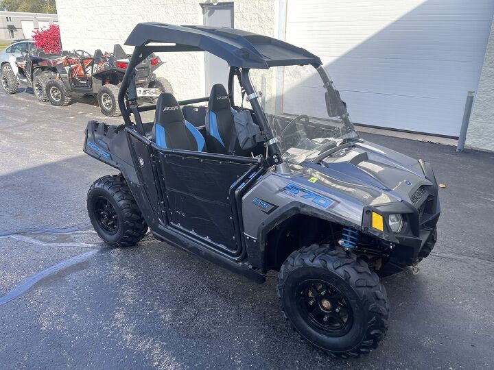 only 654 miles power steering 2500lb polaris winch roof windshield side view