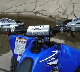 yamaha raptor 250 project part 4, Flexx handlebars are the first things we d add to any stock sport quad