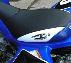 yamaha raptor 250 project part 4, Quad Tech s seat cover combines good looks and extra traction