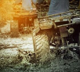 how to break in your atv belt, A muddy ATV