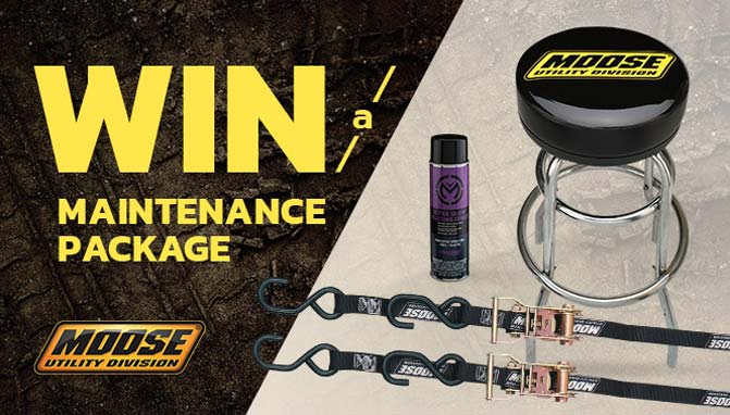 win an atv maintenance package from moose utility division