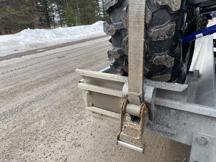 how to safely tie down a utv to a trailer, UTV Tie Down Center of the Tire