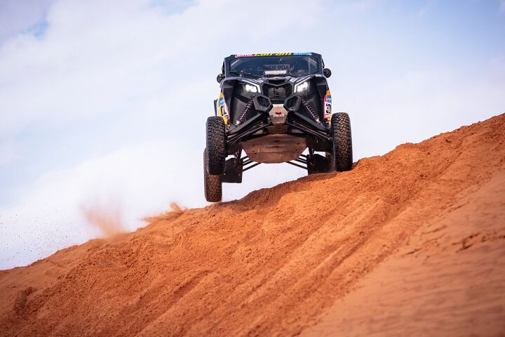 surprises and trophies at the dakar rally, Seth Quintero crests a dune at the 2023 Dakar Rally Photo Red Bull